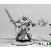 Reaper: Bones: Brand Oathblood, Barbarian Unpainted Miniature