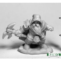 Reaper: Bones: Durok, Dwarf Ranger Unpainted Miniature