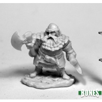 Reaper: Bones: Hagar, Dwarven Hero Unpainted Miniature