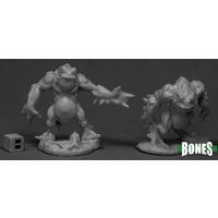 Reaper: Bones: Deep Ones Warriors (2) Unpainted Miniature