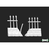 Reaper: Bones: Graveyard Ruined Fences (2) Unpainted Miniature
