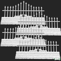 Reaper: Bones: Graveyard Long Fences (4) Unpainted Miniature