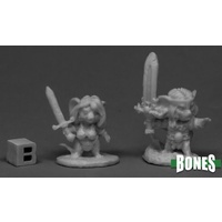 Reaper: Bones: Barbarian Mouslings (2) Unpainted Miniature