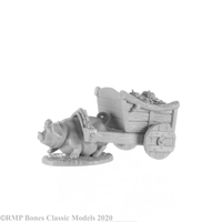 Reaper: Bones: Pig and Cart Unpainted Miniature