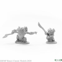 Reaper: Bones: Armored Goblin Leaders (2) Unpainted Miniature