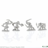 Reaper: Bones: Armored Goblin Warriors (4) Unpainted Miniature