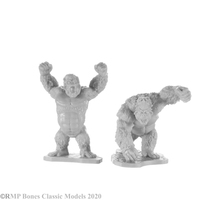 Reaper: Bones: Killer Apes (2) Unpainted Miniature