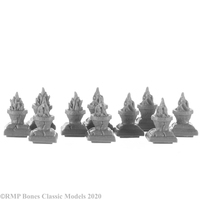 Reaper: Bones: Graveyard Finials: Braziers (10) Unpainted Miniature