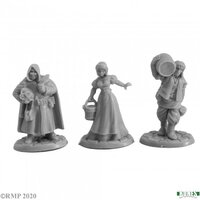 Reaper: Bones: Townsfolk III (3) Unpainted Miniature