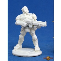 Reaper: Bones: Garvin Markus, Nova Corp Hero Unpainted Miniature