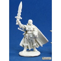 Reaper: Bones (Pathfinder): Seelah, Iconic Paladin Unpainted Miniature