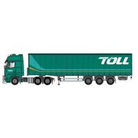 Road Ragers 1/50 2019 TOLL Mercedes MP04 Prime Mover With Single Tautliner TOLL Trailer