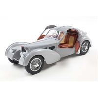 Solido 1/18 Bugatti Atlantic Type 57 SC Matte Silver 1937 Diecast Model Car