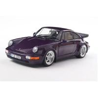 Solido 1/18 Porsche 911 (964) Turbo Violet Blue Metallic 1990 Diecast Model Car