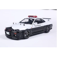 Solido 1/18 Nissan Skyline GT-R (BNR34) Japanese Police White 1999 Diecast Model Car