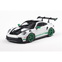 Solido 1/43 Porsche 911 (992) GT3 RS Tribute To Carrera RS Package White w/Green 2023 Diecast Model Car