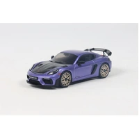 Solido 1/43 Porsche 718 Cayman Gt4 Rs W/Weissach Package Viola Purple Metallic 2024 Diecast Model Car