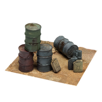 Scale 75 1/35 Warfront: German Supplies - Fuel Drums And Jerrycans 50 mm Figure