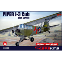 SabreKits 1/48 Piper J-3 Cub "US Service" Plastic Model Kit 4001