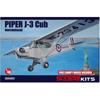 SabreKits 1/48 Piper J-3 Cub "Internationa"l Plastic Model Kit 4002