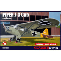 SabreKits 1/48 Piper J-3 Cub "Over Europe" Plastic Model Kit 4003