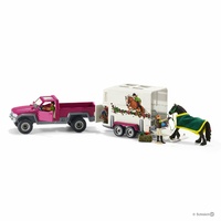 Schleich - Pick up with horse box 42346