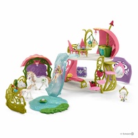 Schleich - Glittering flower house with unicorns, lake and stable 42445