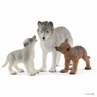 Schleich - Mother wolf with pups