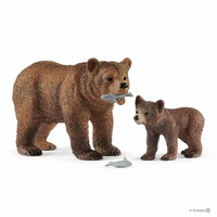 Schleich - Grizzly bear mother with cub
