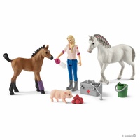 Schleich - Vet visiting mare and foal