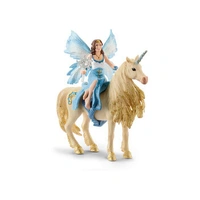 Schleich - Eyela riding on golden unicorn