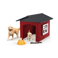Schleich - Dog Kennel With Golden Retrievers
