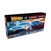 Scalextric 1980s TV - Back to the Future vs Knight Rider Race Slot Set