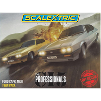 Scalextric The Professionals - Ford Capri Slot Car Twin Pack