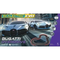 Scalextric 1/43 Evo Bugatti Overdrive Slot Car Set