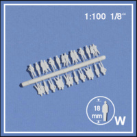 Schultz 1/100 Silhouettes / Figures White (40) SCHU-4001 2