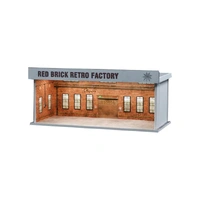 SCJ 1/64 Red Brick Retro Factory Miniature Scene