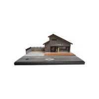 SCJ 1/64 Japanese Style Train Station (Large Size) Miniature Scene