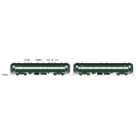 SDS Models HO SAR 1960s 701 & 711 Class Steel Cars Passenger Car Twin Pack