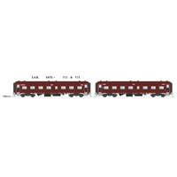 SDS Models HO SAR 1970 - 711 & 715 Class Steel Cars Passenger Car Twin Pack