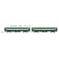 SDS Models HO Steam Ranger 1980s 701 & 704 Class Steel Cars Passenger Car Twin Pack