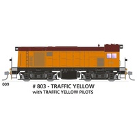 SDS HO SAR 800 Class Locomotive 803 Traffic Yellow With Traffic Yellow Pilots DC