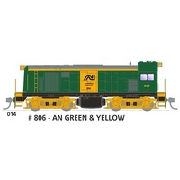 SDS HO SAR 800 Class Locomotive 806 AN Green & Yellow DC