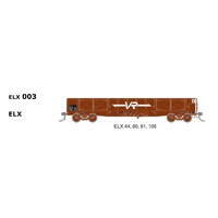 SDS Models HO Open Wagon ELX (44,60,91,106) 4 Car Pack