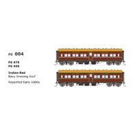 SDS Models HO NSWGR FG Independent Car Indian Red Navy Dressing Roof (FG675 & FG659) Twin Pack