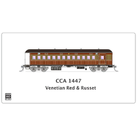 SDS Model HO NSWGR End Platform Car CCA 1447 Ventian Red & Russet Single Carriage