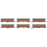 SDS Model HO NSWGR End Platform Car SET 64 Peony Red & Old Gold 6 Carriage Pack