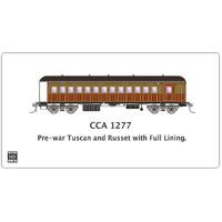 SDS Model HO NSWGR End Platform Car CCA 1227 Pre-War Tuscan & Russet Single Carriage
