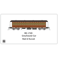 SDS Model HO NSWGR End Platform Car RG 250 Greyhound Car Red & Russet Single Carriage