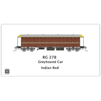 SDS Model HO NSWGR End Platform Car RG 278 Greyhound Car Indian Red Single Carriage